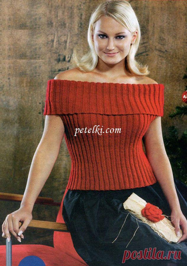 Женский топ в резинку