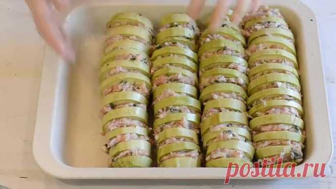 Лучше ГОЛУБЦОВ! Кабачки с Фаршем в Духовке БЕЗ ХЛОПОТ. Готовим дома Быстрый УЖИН из кабачков