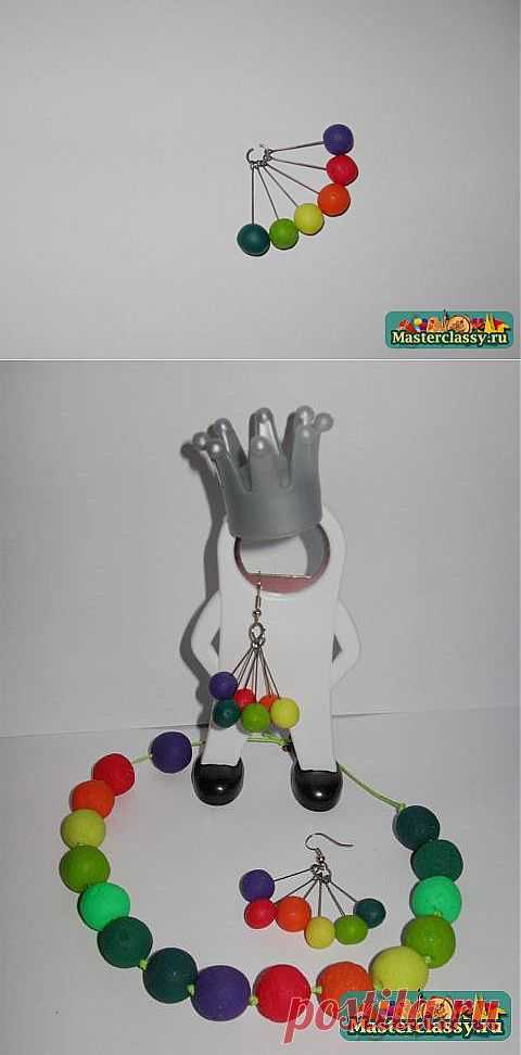 Бусы и серьги из полимерной глины. Радуга. Мастер класс » Master classy - мастер классы для вас