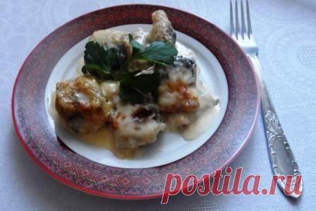 рыба запеченная в сметане. | Домашняя еда