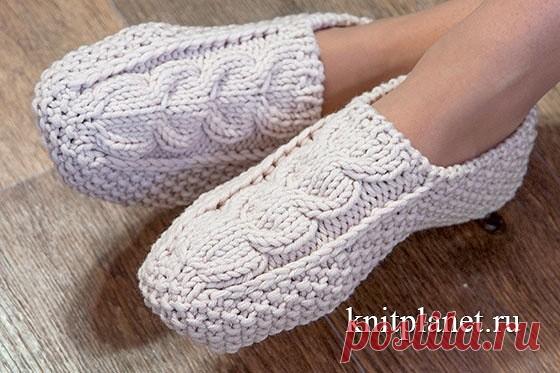 Следки-тапочки спицами Marta