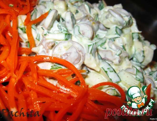 Салат с куриными сердечками "Френч"