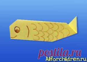 Оригами "Рыбка" :: Поделки для детей. Оригами
