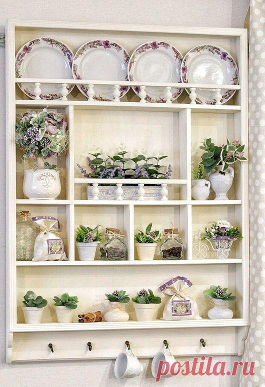 Полка для кухни с декором в стиле Прованс Лаванда – заказать на Ярмарке Мастеров – NT3LWRU | Полки, Барнаул