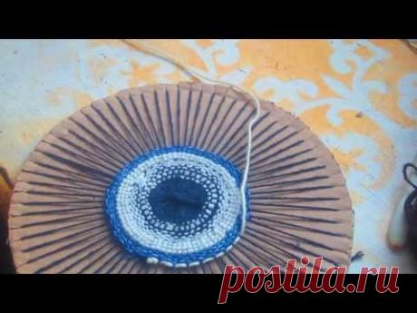 Гобелен на картоне . Плетение круга Часть 2 - YouTube