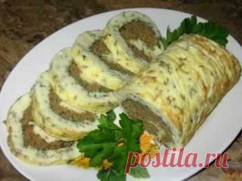 Рецепт - Печеночный рулет в омлете. Как приготовить в домашних условиях быстро и вкусно. Фото рецепта