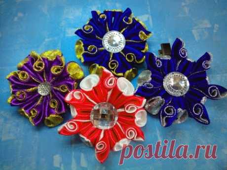Цветы из Лент Своими Руками | KANZASHI