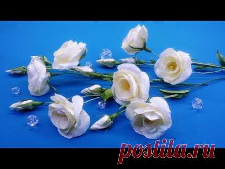 Eustoma from ribbons/Eustoma hecho de cintas/Эустома из лент. МК
