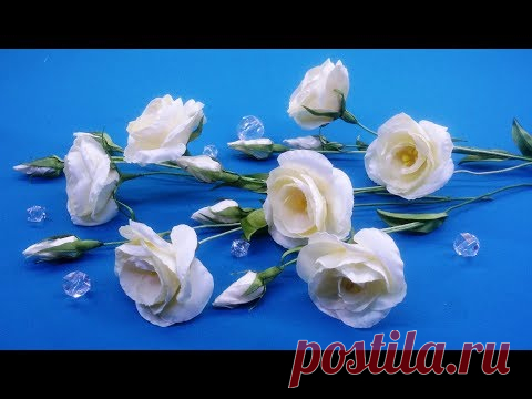 Eustoma from ribbons/Eustoma hecho de cintas/Эустома из лент. МК