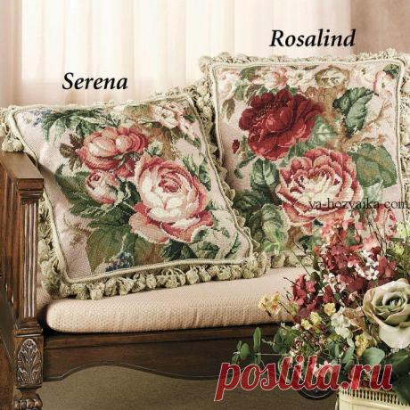 Подушка вышитая крестиком+схема. Схема вышивка подушки Эти две подушки можно вышить как на черном так и на светлом фоне. Схема вышивка подушки "Serena"