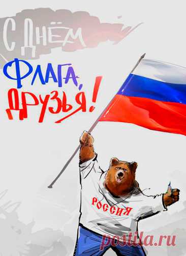 Три цвета: белый, синий, красный...
Казалось бы, всего цвета!
А вместе — флаг страны прекрасной,
В нем сила, честь и красота!