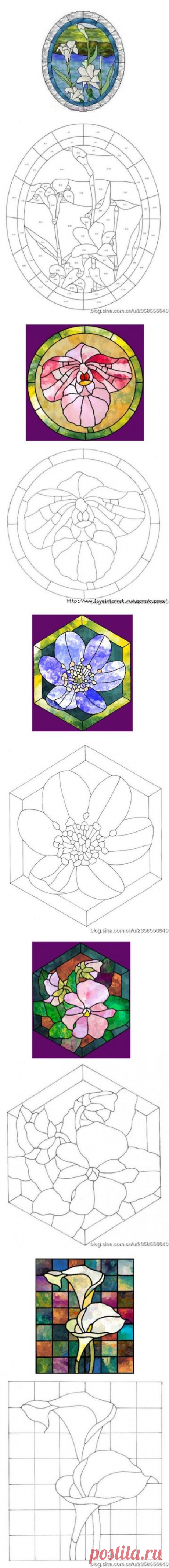 Рисунки для витража