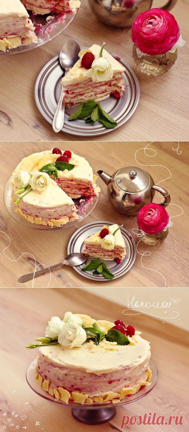 ТОРТ НАПОЛЕОН С МАЛИНОЙ