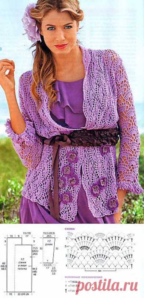 Жакет с цветами