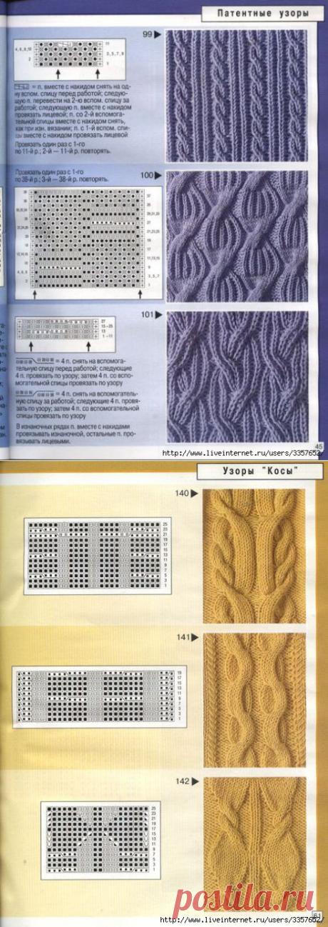 Узоры спицами (много).