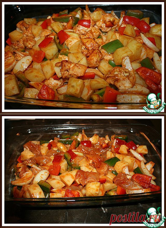 Картошка с курицей по-семейному