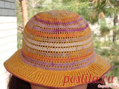 . Скрепление регилина в полях панамки термоусадкой - В.Г.У. - Вязаные Головные Уборы - Страна Мам