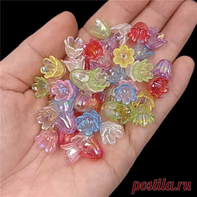 Бусины в форме ландыша, 20 шт | AliExpress