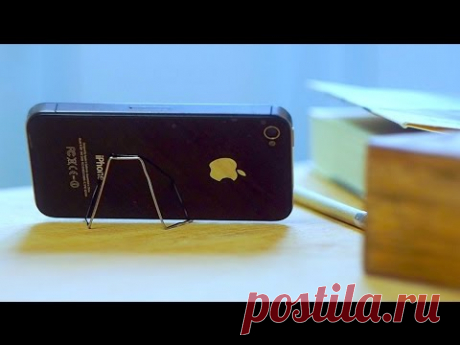 Простая подставка для телефона из скрепки | Лайфхакер