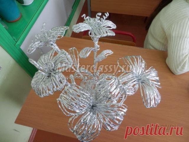 Цветы из фольги своими руками. Мастер-класс с пошаговыми фото