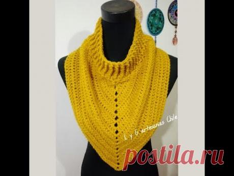 CUELLO MOSTAZA A CROCHET