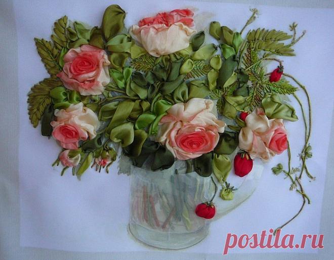 Вышивка лентами. Мастер-классы.1