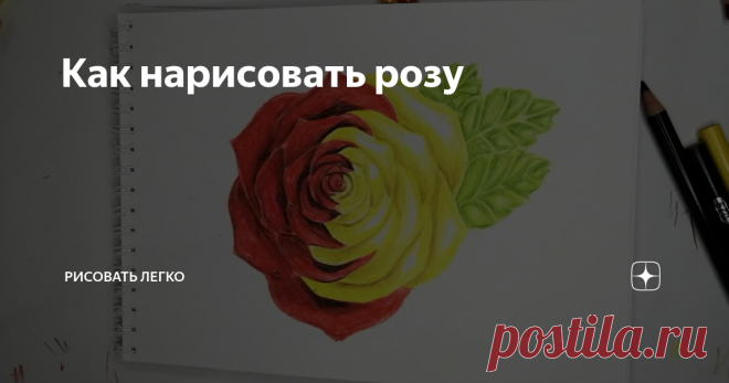 Как нарисовать розу