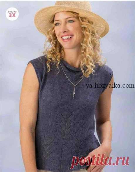 Ажурный топ спицами 2019. Связать летний топ спицами