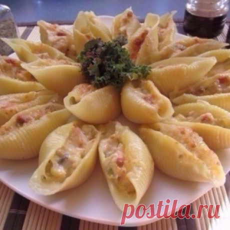 Жюльен в больших ракушках (конкильони).