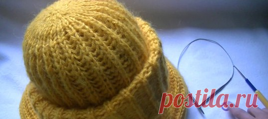 Вязание шапки английской резинкой.Knitting hats British gum - YouTube