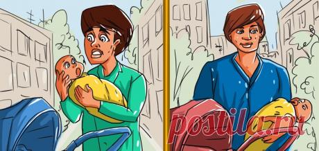 Мамы ответят быстрее: кто из мужчин на картинке держит новорожденного впервые . Милая Я