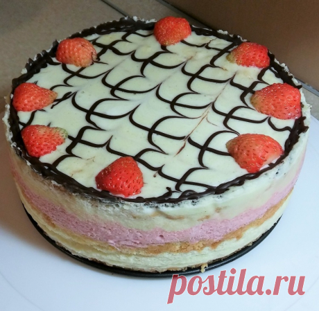Муссовый торт с клубникой - Простые рецепты Овкусе.ру