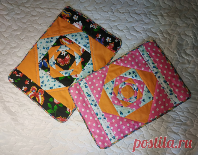 DIY Рукоделие мастер-класс интересный пэчворк/простой лоскутный блок/ квадрат в квадрате/(2021г) лоскутное шитье