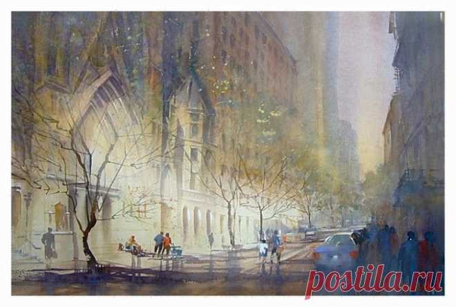 Художник Tom Schaller|Акварельный пейзаж