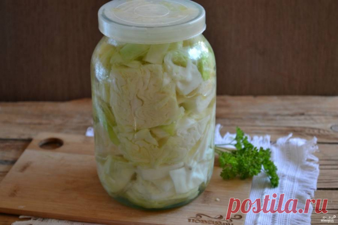 Капуста маринованная быстрая кусками