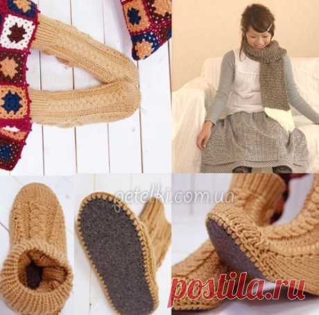 Домашние сапожки с косами. Схемы вязания.

Замечательные теплые домашние сапожки на войлочной подошве, связанные спицами узором из кос. 

Используемая пряжа - 100% шерсть 66м/30г. 

Вязание начинать с носочка. Набрать 10 петель и вязать по схеме 1. Отложить вязание и приступить к вязанию пятки. Для этого набрать 36 петель и вязать по схеме 2. Сшить носочную и пяточную часть, далее вязать вкруговую по схеме 3 

набрать 10 петель(=носок) и вязать по первой схеме, отложить. Н...