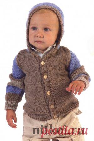 Детская кофточка спицами с капюшоном » Ниткой - вязаные вещи для вашего дома, вязание крючком, вязание спицами, схемы вязания