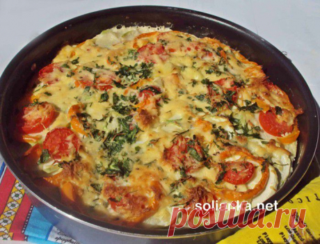 Запеканка из кабачков и картошки.