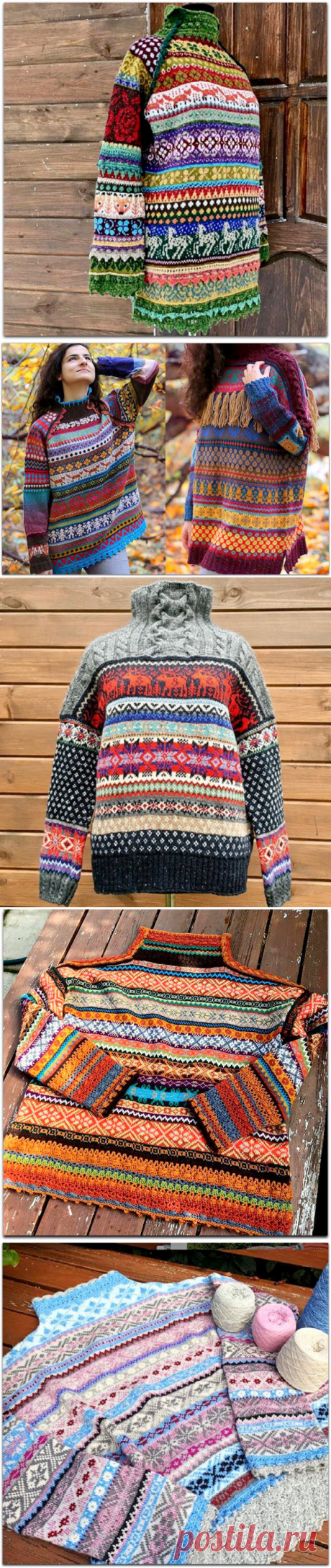 Нескучный жаккард Елены Божановой — вязание с фантазией | Paradosik_Handmade | Яндекс Дзен.Идеи.
