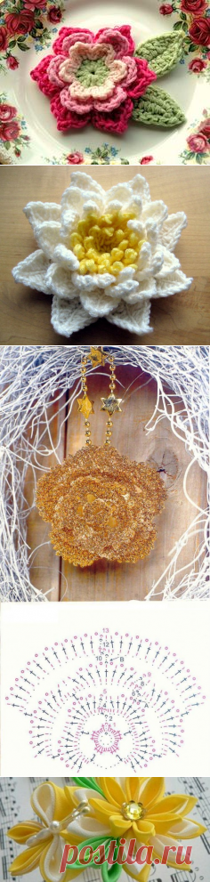 Вязание цветов крючком для начинающих | LS