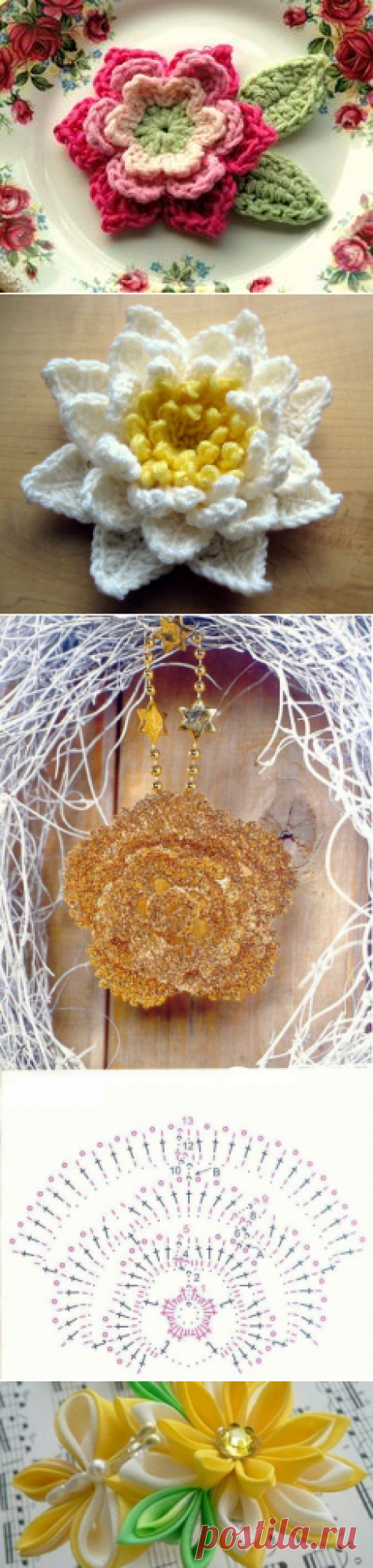 Вязание цветов крючком для начинающих | LS