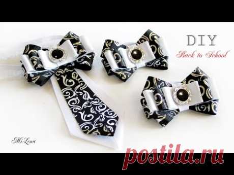 НАБОР К 1 СЕНТЯБРЯ, МК / DIY GROSGRAIN RIBBON SCHOOL SET - YouTube