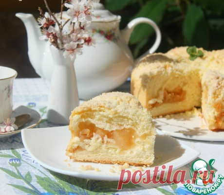 Яблочный пирог &quot;Сливочный&quot; – кулинарный рецепт