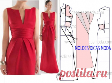 MOLDE DE VESTIDO DE FESTA