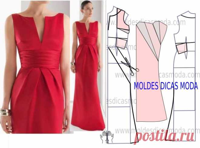 MOLDE DE VESTIDO DE FESTA