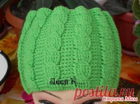 Шапка косами крючком - Вяжем вместе он-лайн - Страна Мам
