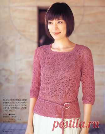 Простая кофточка крючком