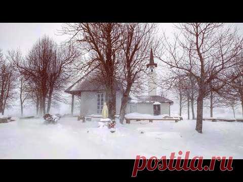 #Croatia #пурга #метель едва выехали из леса,в горах замело дороги