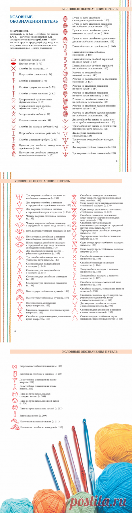 Самый полный список условных обозначений для чтения схем крючком