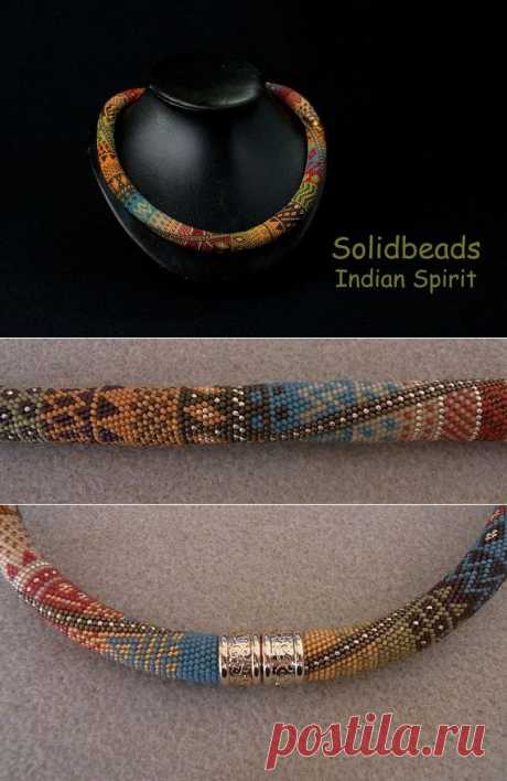 Indian Spirit PDF Crochet Necklace Pattern от Solidbeads на Etsy